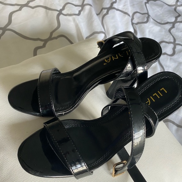 Women block heeled black Sandal , Never used !!NEW without box - Picture 4 of 7